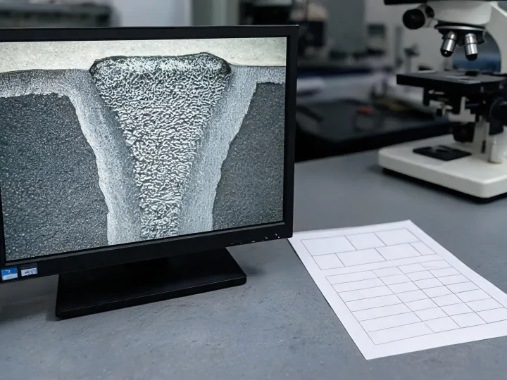 Weld cross section inspection