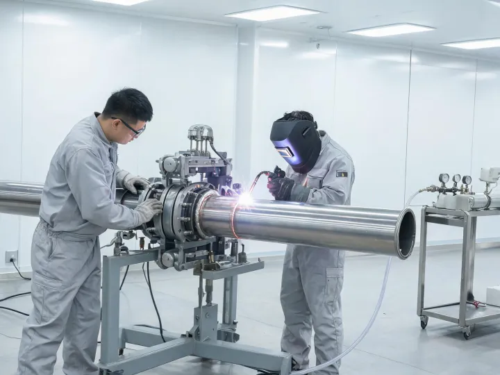 Stainless process pipe TIG welding